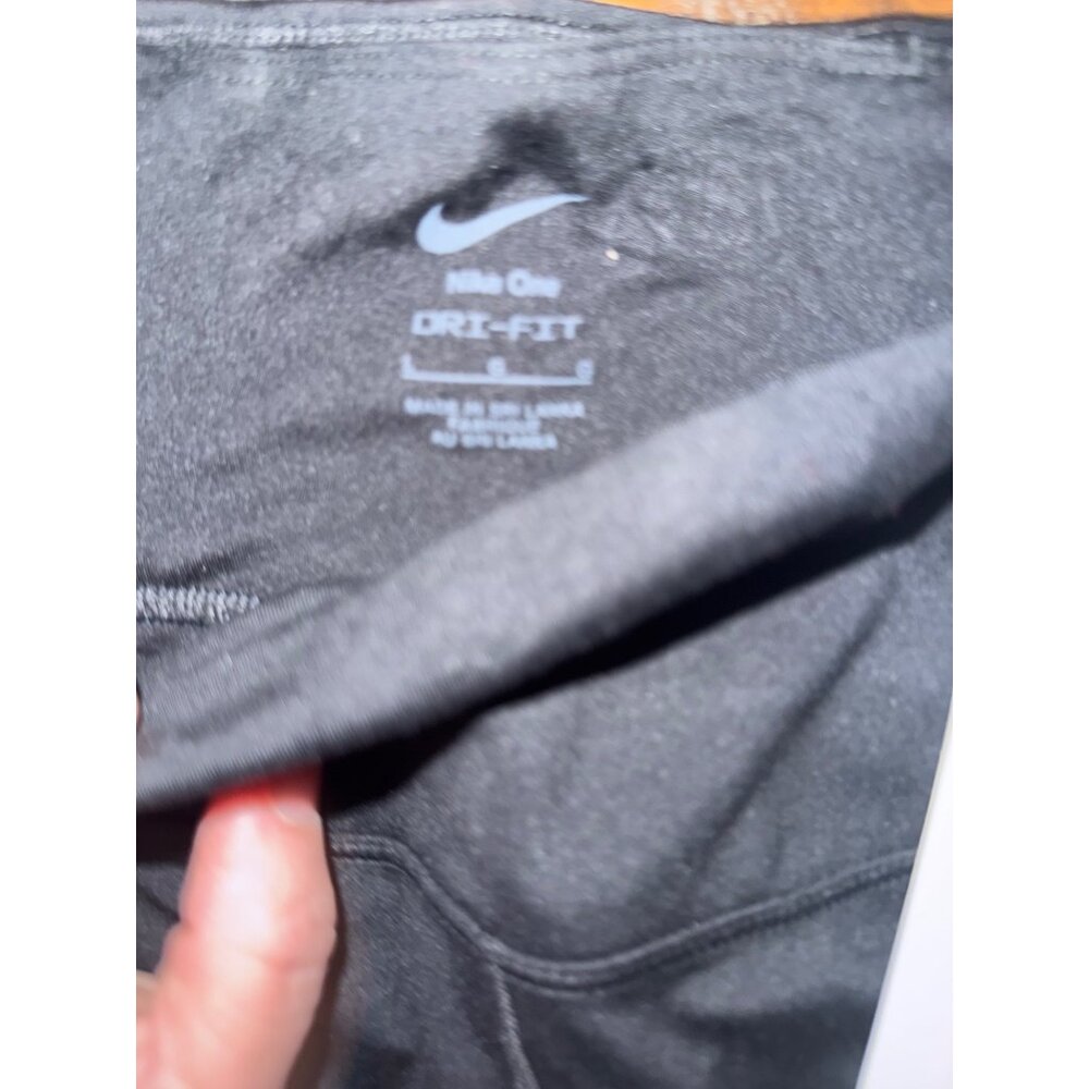 Nike Womens Dri-Fit One High-Rise 7/8 Training Leggings Black/Grey L New - Picture 4 of 5